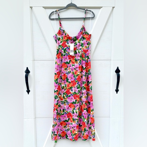 Zara Pink Floral Dress - Picture 7 of 7